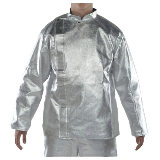 Jaqueta Marlan em tecido aluminizado, feltro isolante, forro de algodão Proban